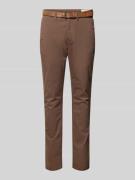 Slim fit chino met riem