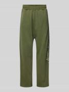 Straight leg sweatpants met labelstitching, model 'Shutter'