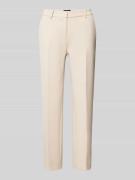 Slim fit stoffen broek met persplooien, model 'KRYSTAL'