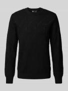 Gebreide pullover van viscose met structuurmotief