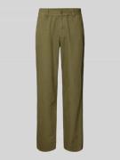 Tapered fit broek met elastische band, model 'CLAY'