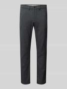 Slim fit stoffen broek met riemlussen, model 'MILES'