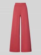 Wide leg stoffen broek met bandplooien, model 'KATE'