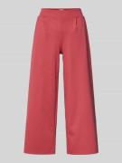 Wide leg stoffen broek met bandplooien, model 'Kate'