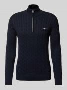 Gebreide pullover met kabelpatroon