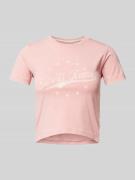 Kort T-shirt met labelprint