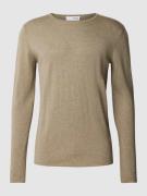 Gebreide pullover met ronde hals, model 'Rome'