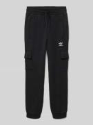 Regular fit sweatpants met cargozakken