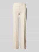 Straight leg stoffen broek met elastische band, model 'NANOU'