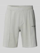 Regular fit sweatshorts met vaste persplooien