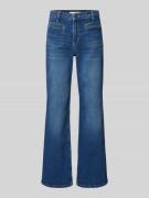 Straight leg jeans met strookzakken, model 'Care french'