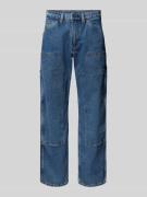 Regular fit jeans met verstevigde knieën, model 'WORKWEAR'