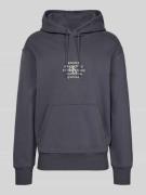 Hoodie met labelstitching