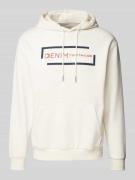 Regular fit hoodie met katoen en labelprint