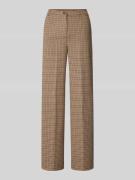 Straight fit stoffen broek met persplooien, model 'PANETTO'