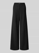 Straight fit stoffen broek van wolmix met stretch en elegante persploo...