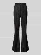 Flared stoffen broek met bandplooien, model 'Caylina'