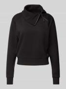 Sweatshirt met platte kraag