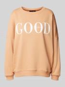 Sweatshirt met statementprint, model 'Good Vibes'