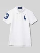 Slim fit poloshirt met logostitching