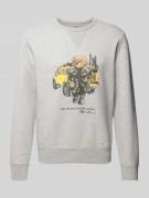 Sweatshirt met labelprint