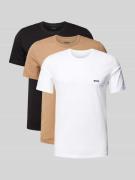 T-shirt met labelstitching in een set van 3 stuks, model 'Classic'