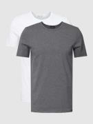 T-shirt met labeldetail in een set van 2 stuks, model 'Cotton Essentia...