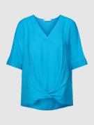 Blouseshirt van viscosemix met V-hals