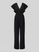 Jumpsuit met tailleband en cut-outs