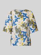 Linnen blouseshirt met all-over print, model 'Washer!'