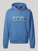 Hoodie met labelprint, model 'Diqerio'