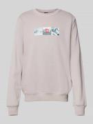 Sweatshirt met labelprint