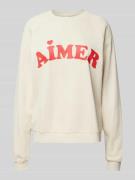 Sweatshirt met statementprint, model 'LELA BRUSHED'