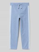 Straight leg sweatpants met logobadge