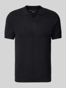 Regular fit poloshirt met V-hals