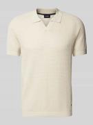 Regular fit poloshirt met V-hals