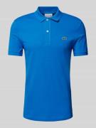 Slim fit poloshirt met labelpatch, model 'PIQUE'