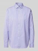 Relaxed fit overhemdblouse met logostitching