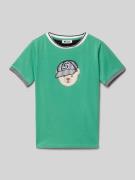 T-shirt met motiefstitching
