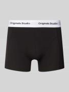 Boxershort met elastische band met label in een set van 3 stuks, model...