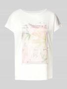 T-shirt van viscosemix met ronde hals