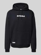 Regular fit hoodie met labelstitching