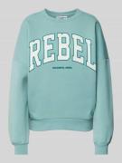 Sweatshirt met labelprint