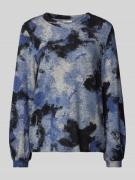 Loose fit shirt met lange mouwen van viscosemix met abstract motief