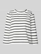 Sweatshirt met viscose en 3/4-mouwen