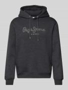 Hoodie met labelstitching, model 'New Nouvel'