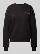 Sweatshirt met labelprint, model 'SAJA'