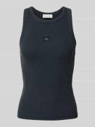 Tanktop met labeldetail