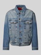 Jeansjack met labeldetail