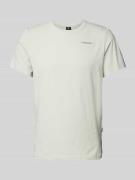 Slim fit T-shirt met labeldetail